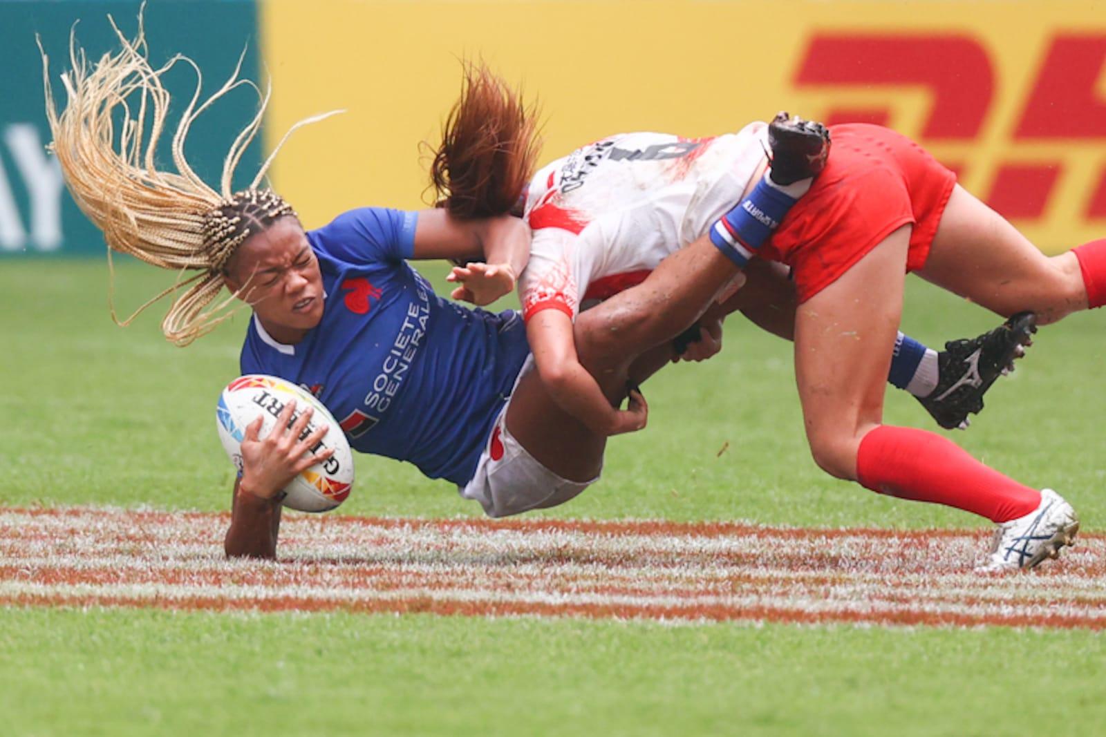 法國女隊38:7贏日本。(李睿哲攝)
