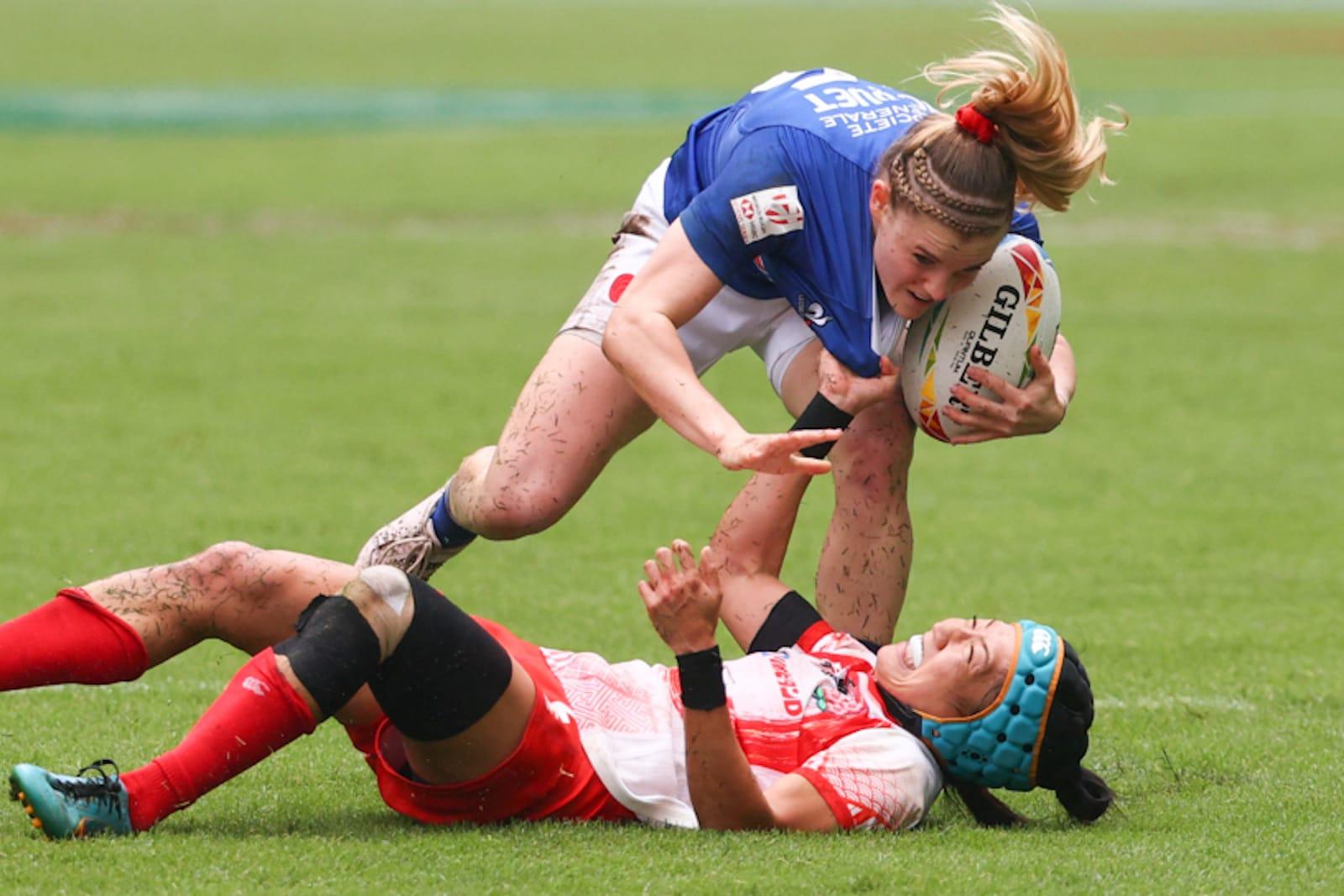 法國女隊38:7贏日本。(李睿哲攝)