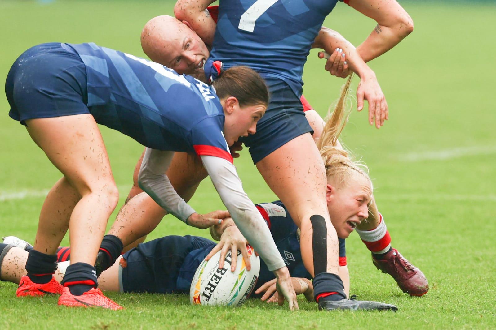 英國女隊5:0羸加拿大。(李睿哲攝)