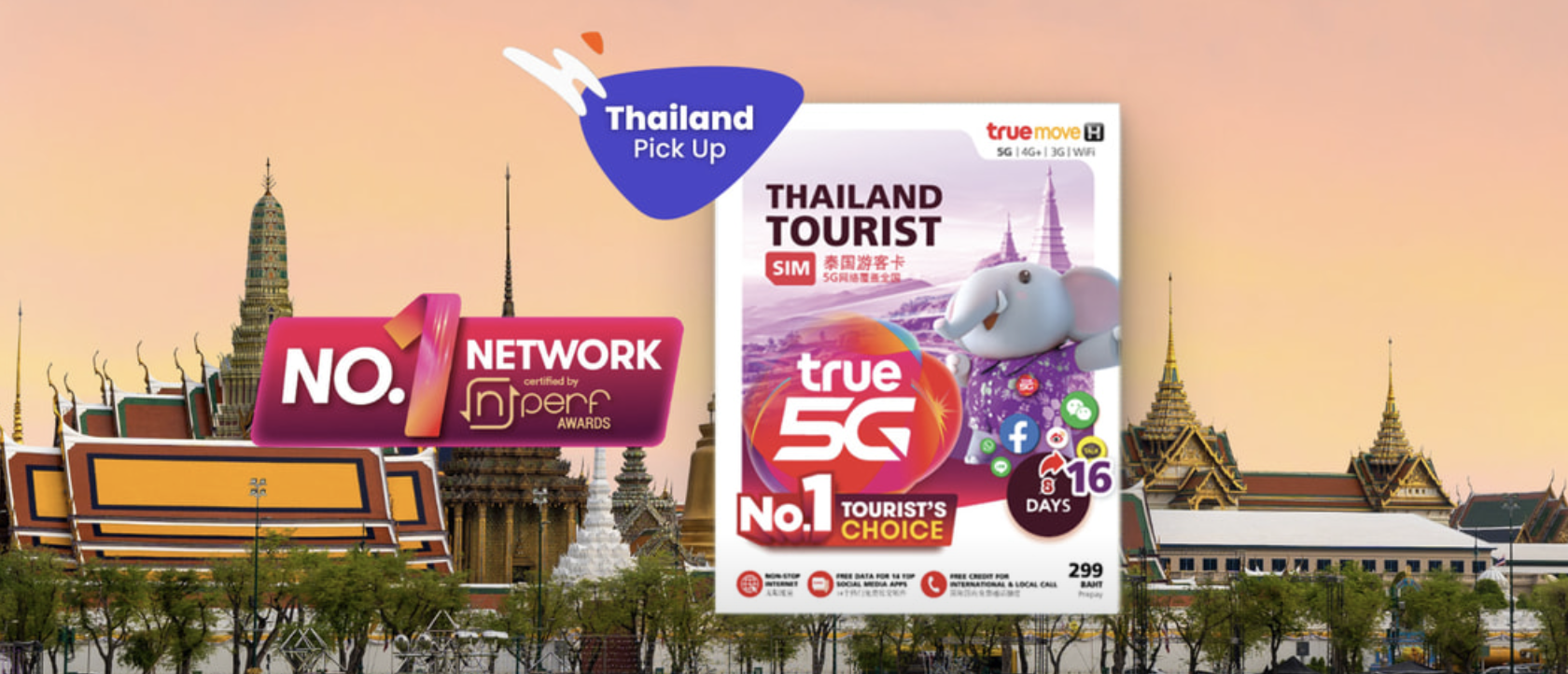 Klook - 【TH機場領取】truemoveH 4G/5G泰國旅遊SIM卡