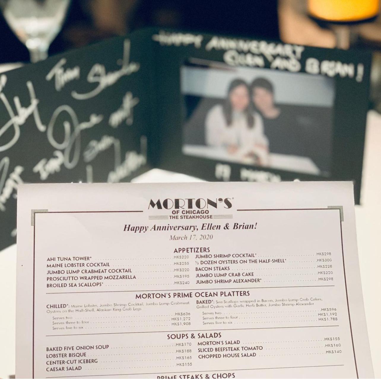 扒房是不少人生日的首選,當中位於香港喜來登酒店的Morton’s Chicago是熱門之選。