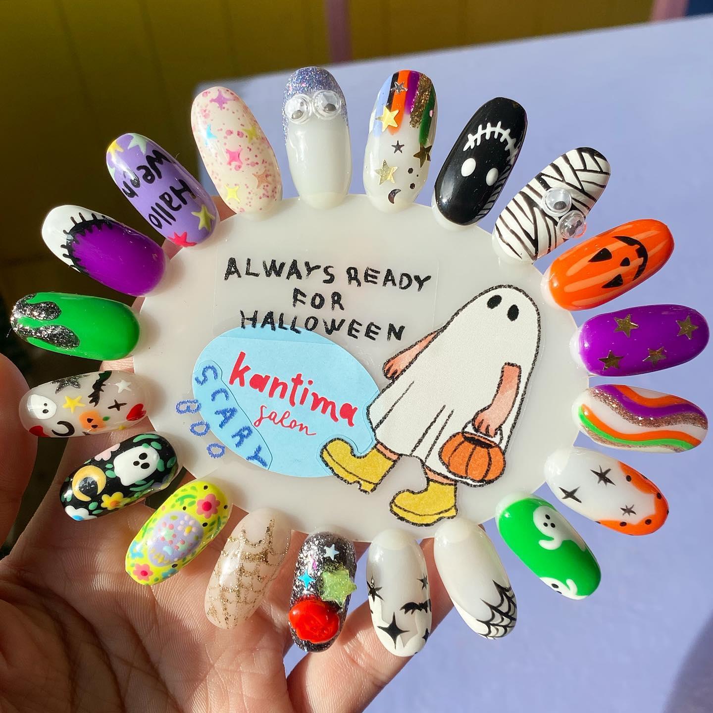 早前更推出萬聖節主題美甲。(IG @kantimasalon)