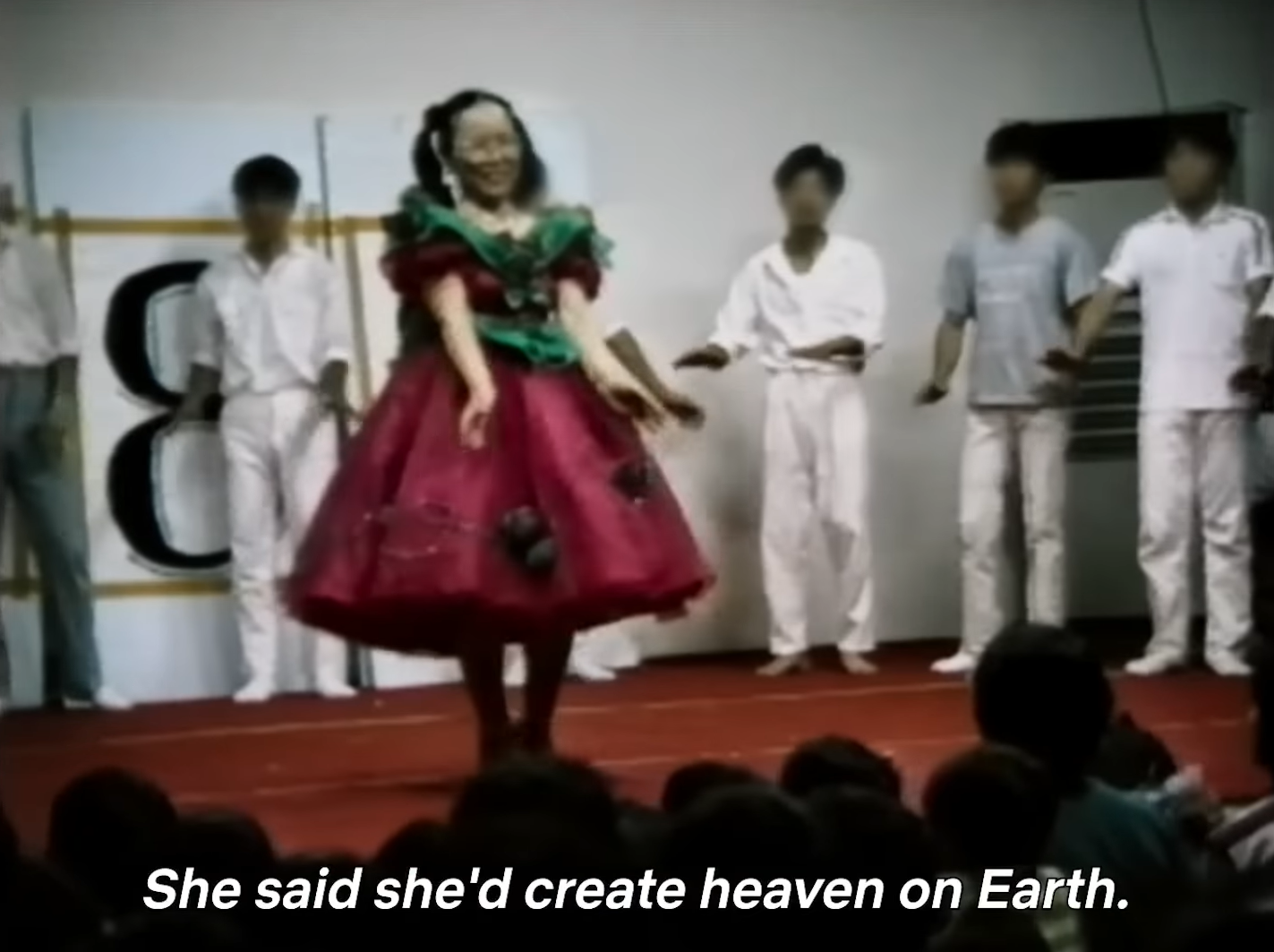 據報金己順會在自己生日時,跟信徒演話劇。(互聯網)