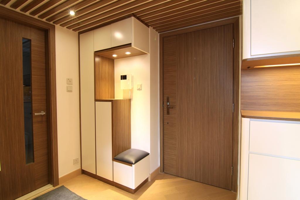 換鞋坐椅可為玄關區增添更多視覺美感及變化性