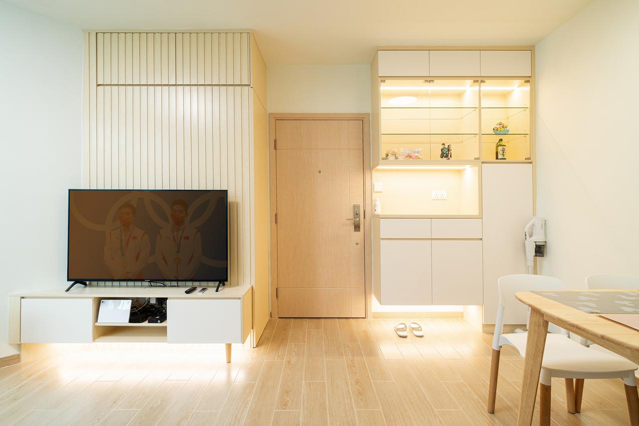 電視櫃幫助拉直客廳