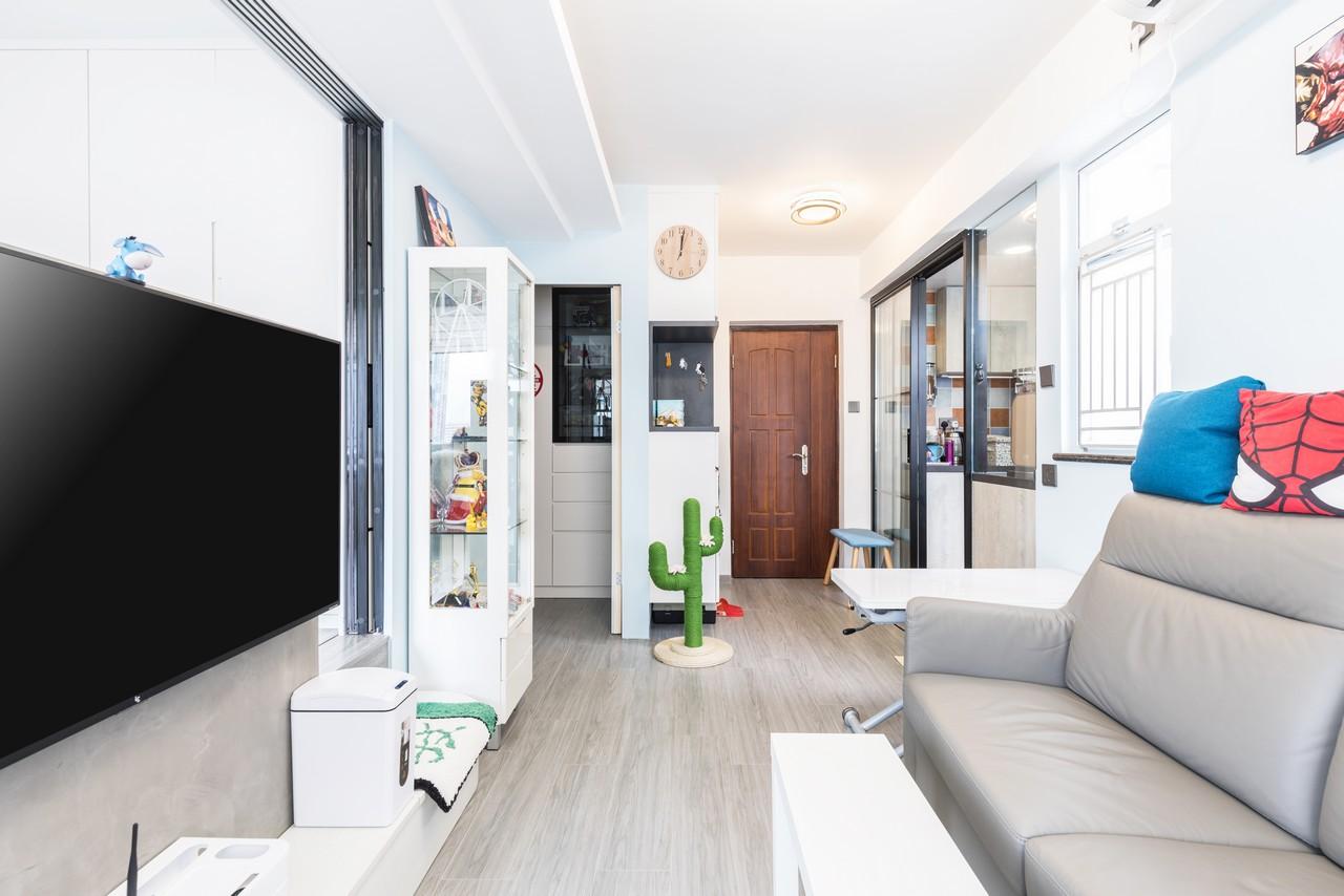 換鞋坐椅可為玄關區增添更多視覺美感及變化性