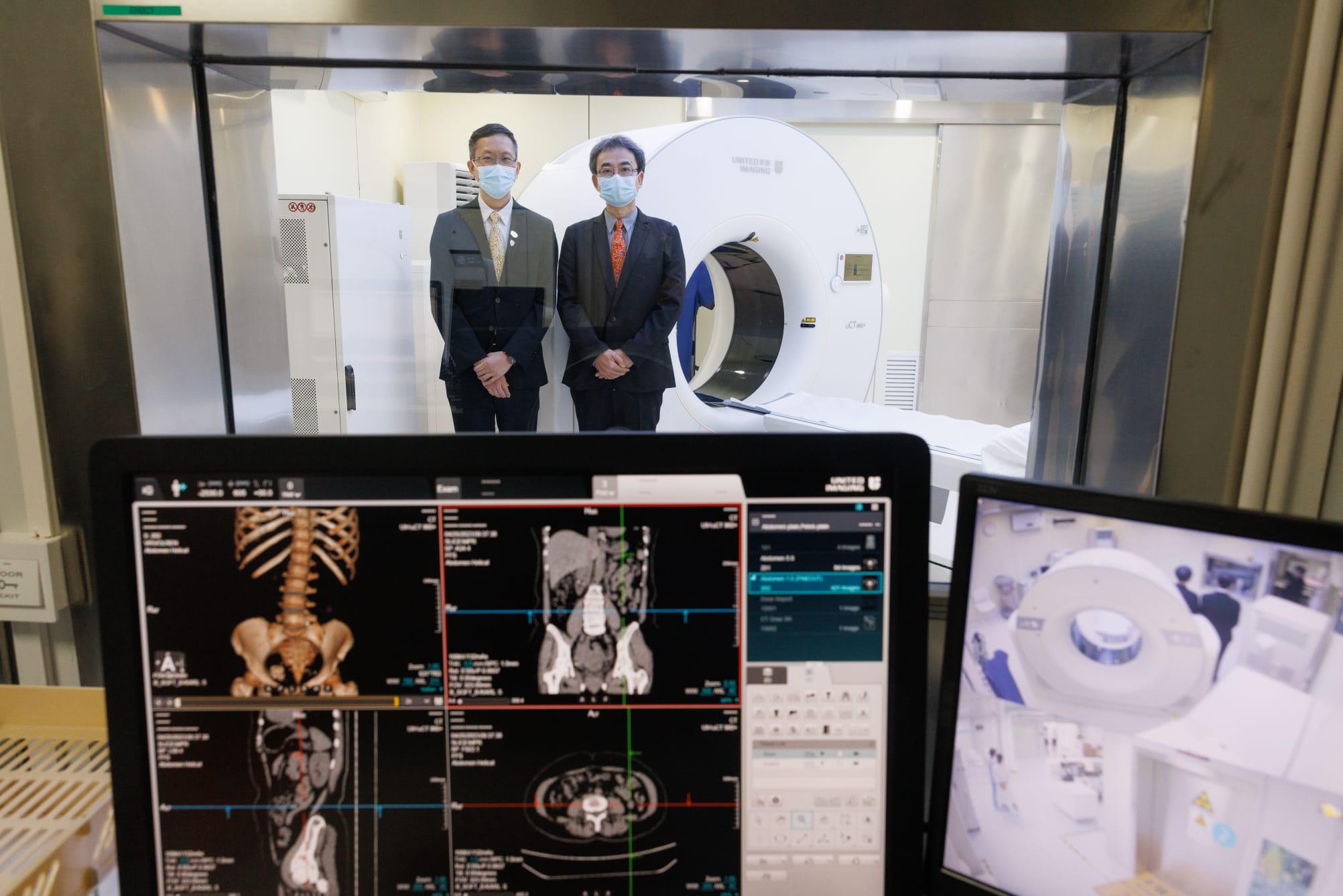 應急醫院有腦部、胸腔、腹部等電腦掃描造影器。(蘇文傑攝)