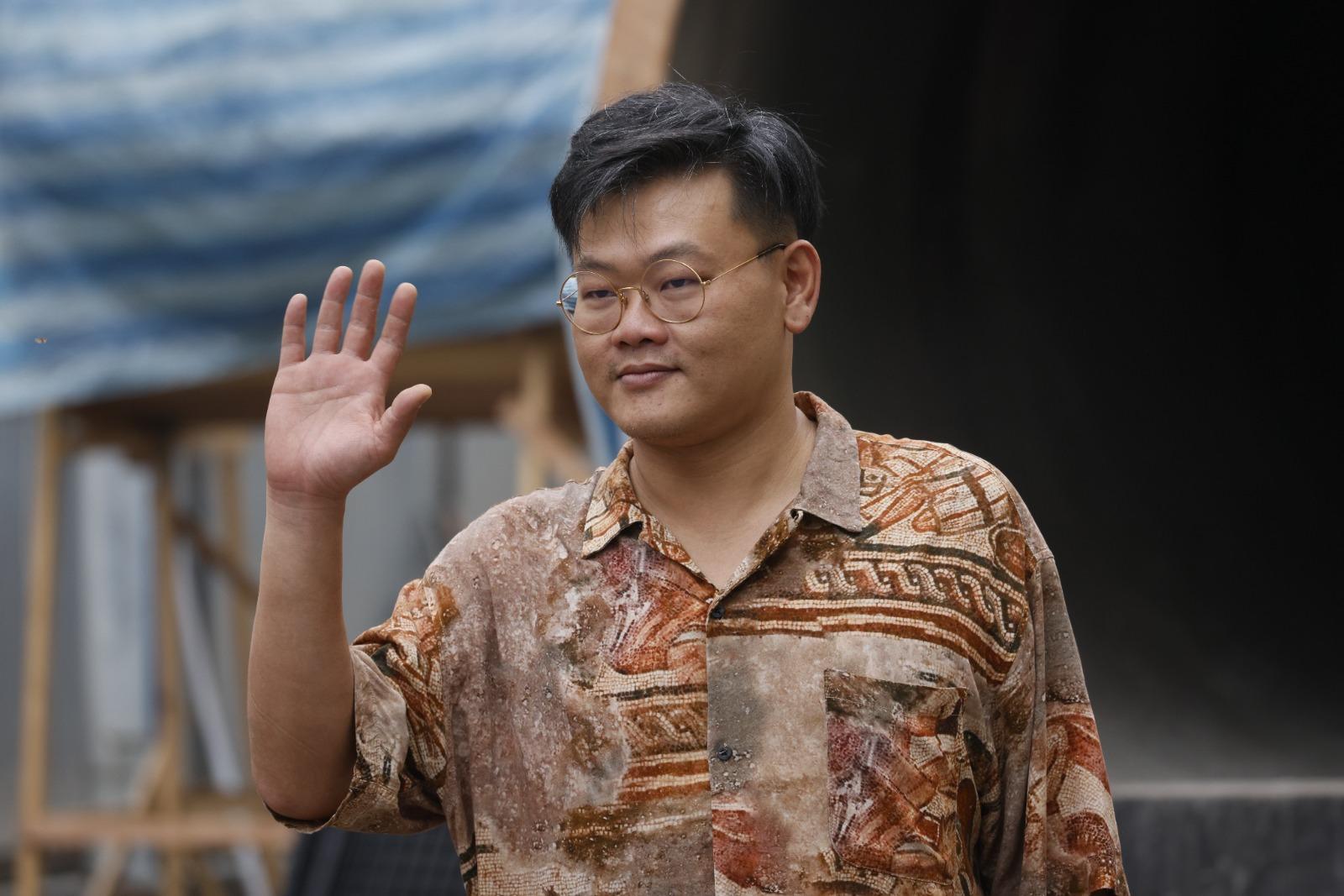 《盜月者》開鏡儀式。 (蘇文傑攝)