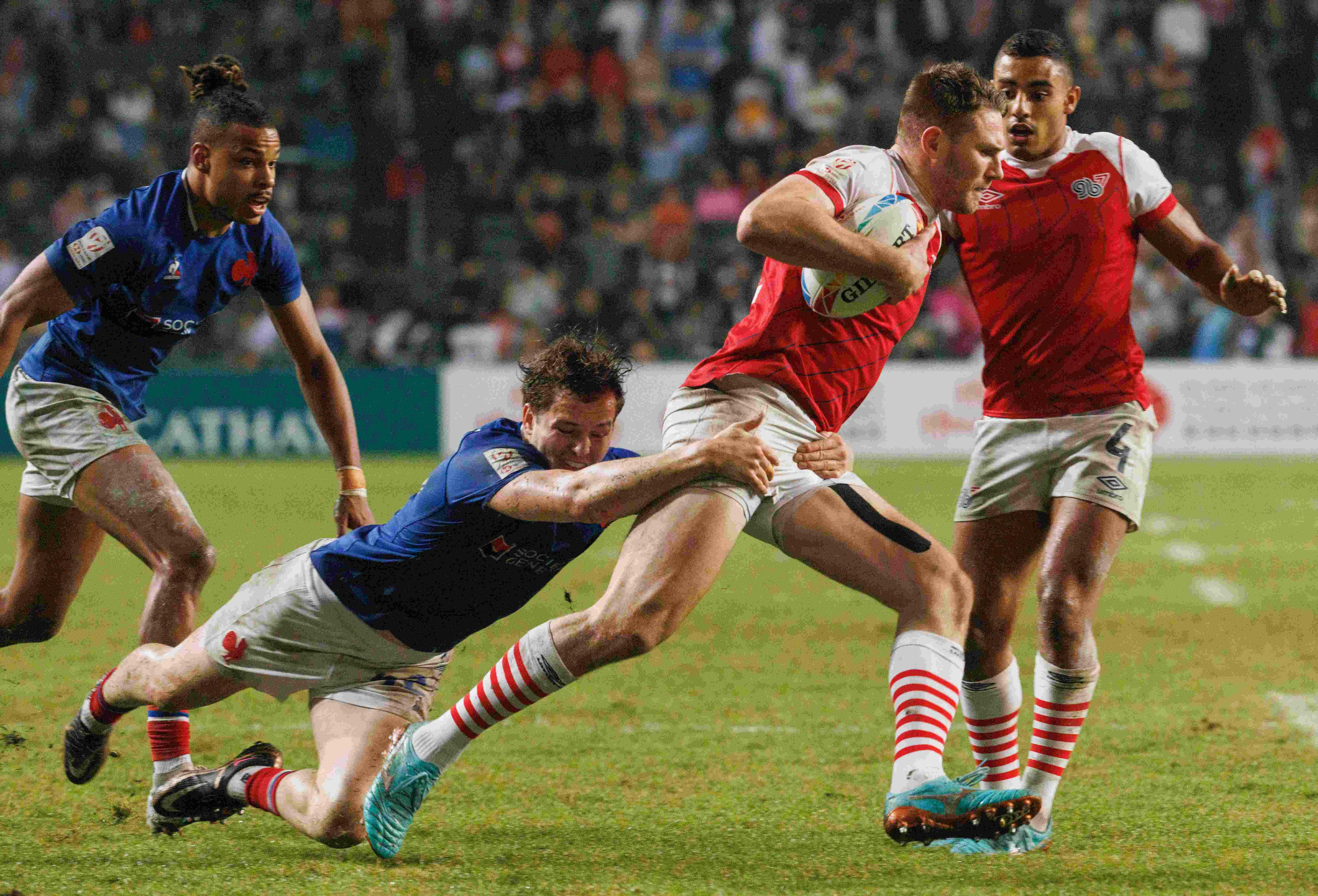 銅鑼灣 香港大球場 香港七人欖球賽 七欖 法國對英國賽事