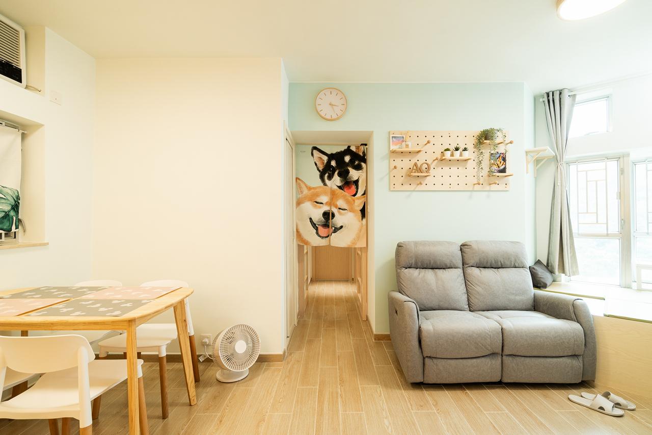 淺木色配搭白色 日式設計風