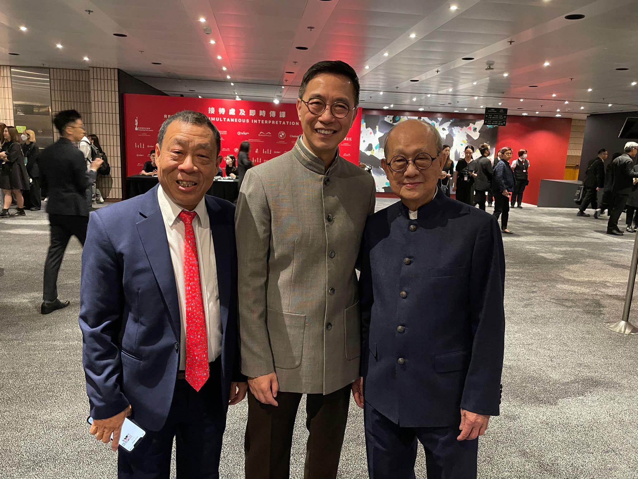 金像獎2023|楊潤雄祝賀金像獎得獎者 稱以電影說好香港故事 (楊潤雄Facebook圖片)