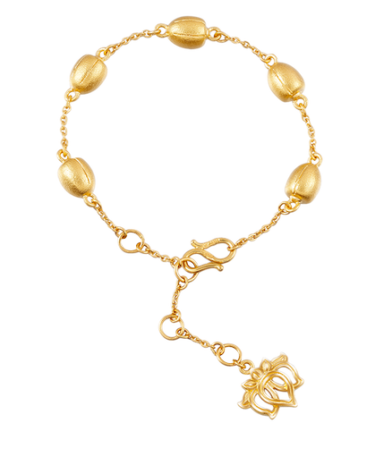 景福珠寶佳偶天成系列999.9足金手鍊;售價約$7,867。