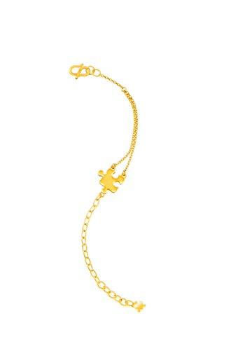 景福珠寶PUZZLE 999.9足金系列手鍊;售價約$3,900。