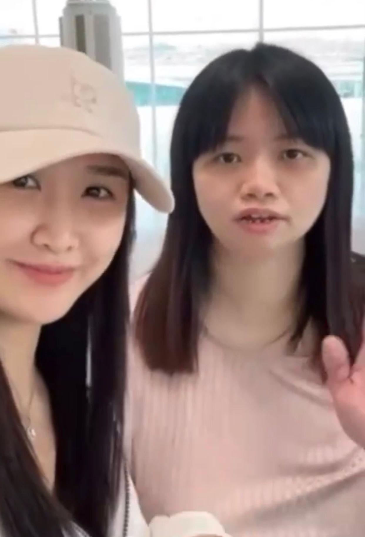 阿儀又出發到吉隆坡,由經理人林寶玉陪同下現身機場。