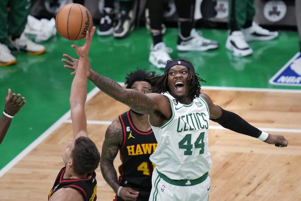 塞爾特人119:106擊敗阿特蘭大鷹。(美聯社)