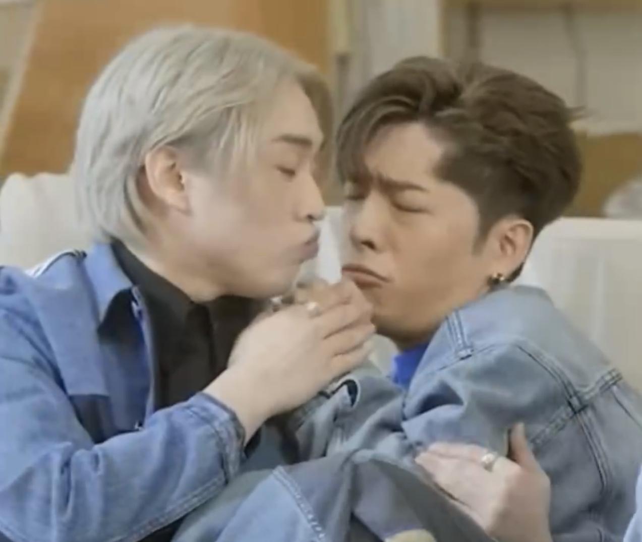 Edan和Jer以情侶姿態亮相,全程非常痴纏,幾乎咀嘴。