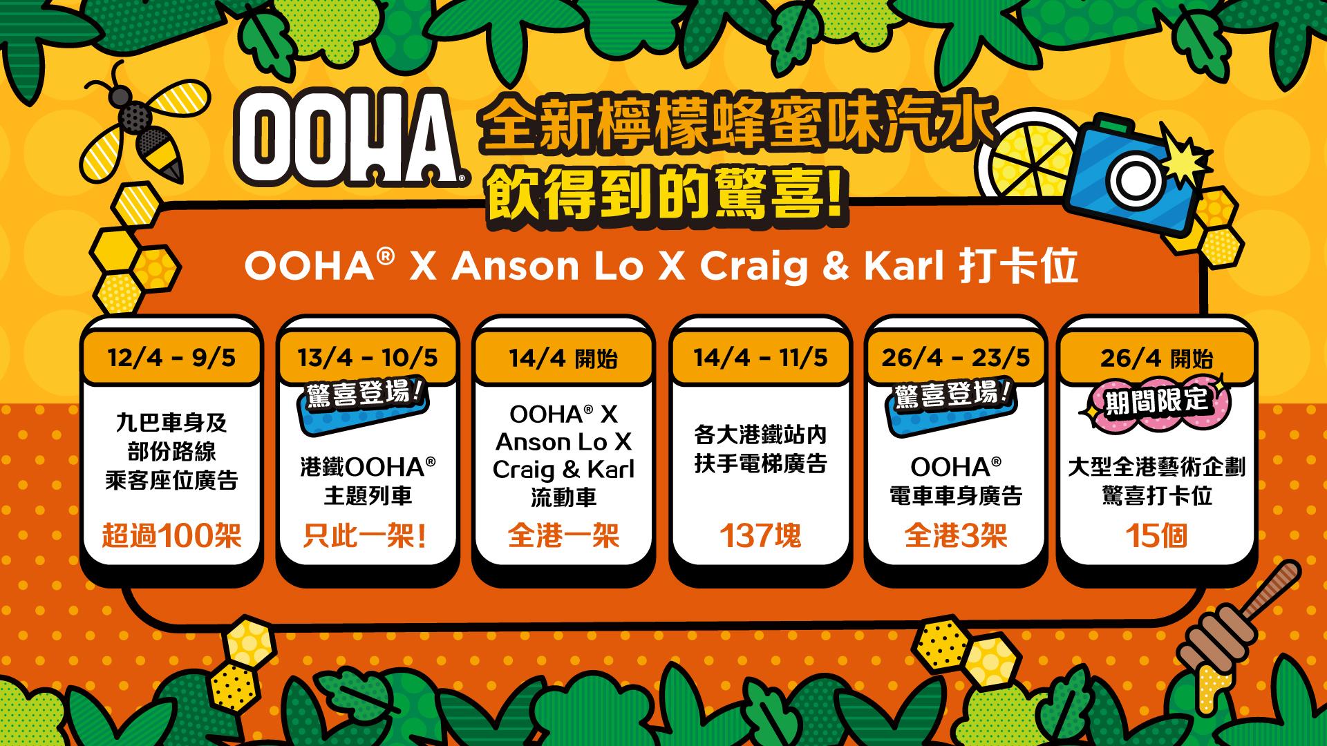 OOHA推全新檸檬蜂蜜味汽水