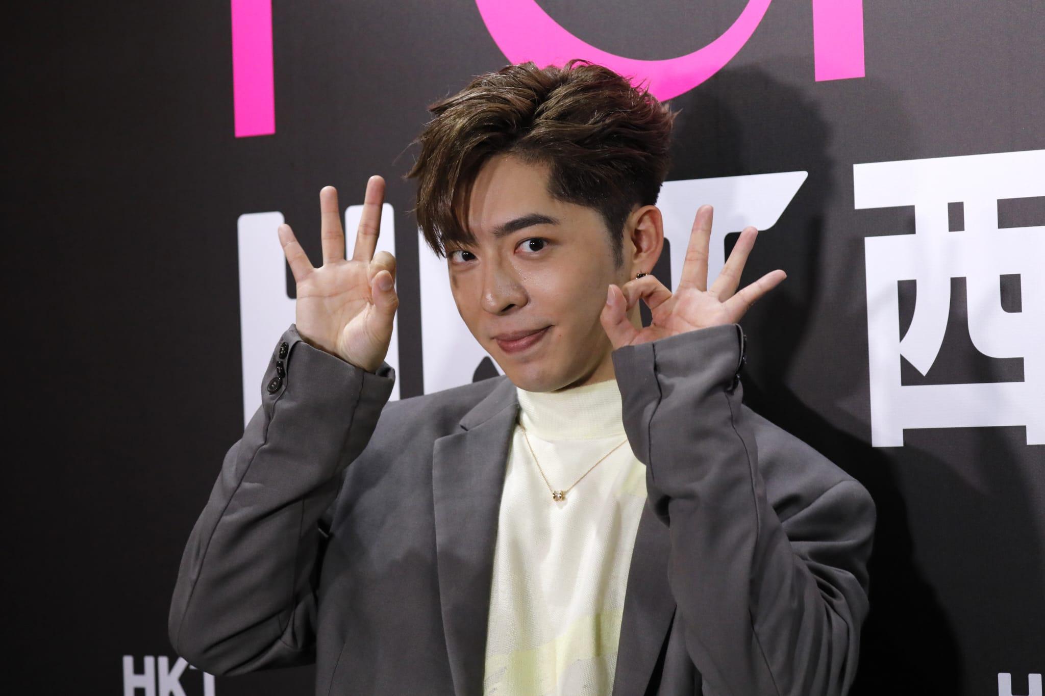 Edan受訪時延續台上的可愛look。(林俊源攝)