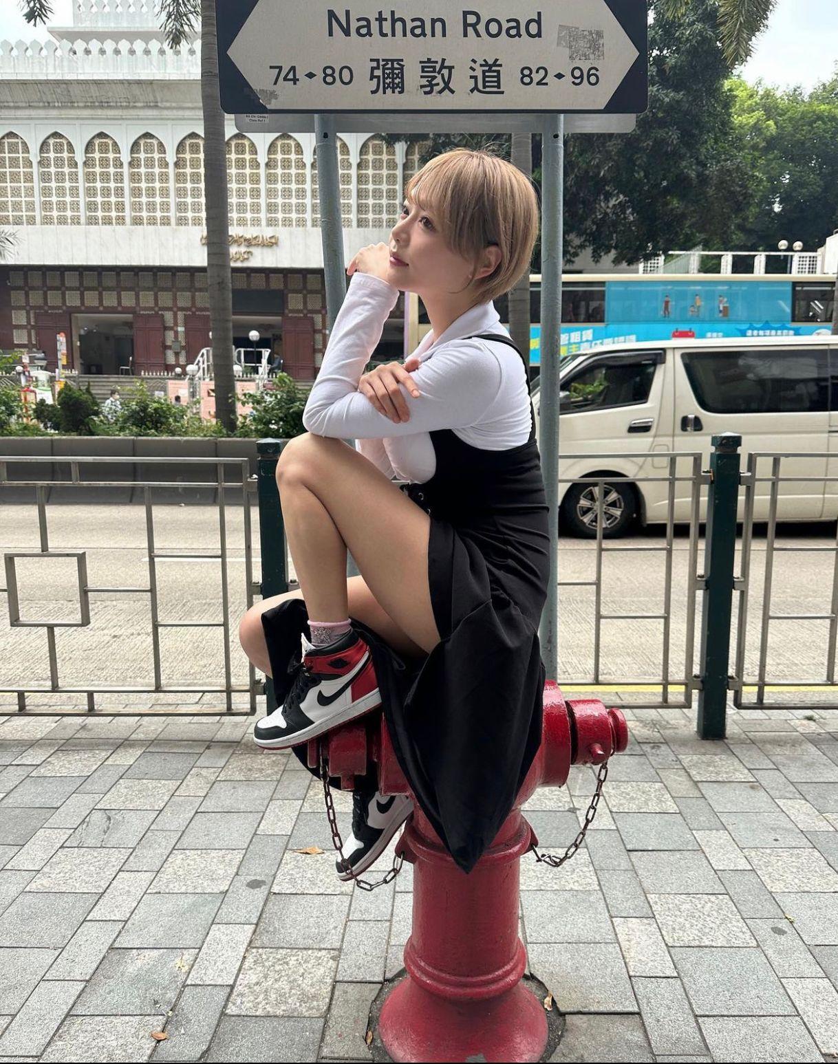 濱崎真緒今次來港不忘到處打卡。