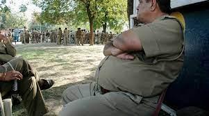 印度警員太肥,被要求BMI減至30以下否則提早退休。(網上圖片)