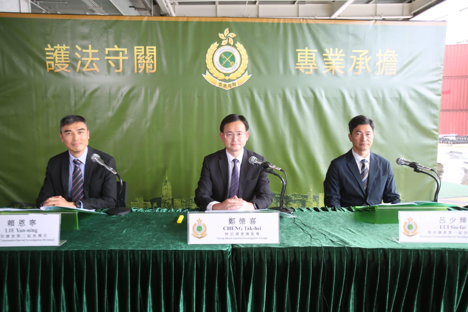 海關交代搗破3宗海路走私案,檢值2億元魚翅及舊電子產品等。