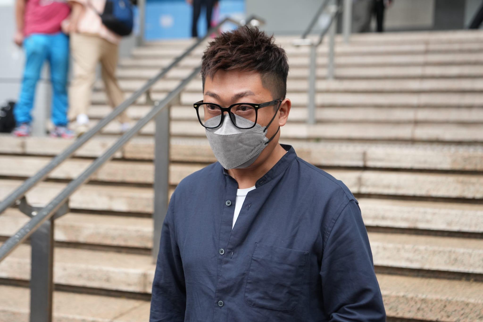 案中被告之一林舜離開法庭。(陳奕釗攝)