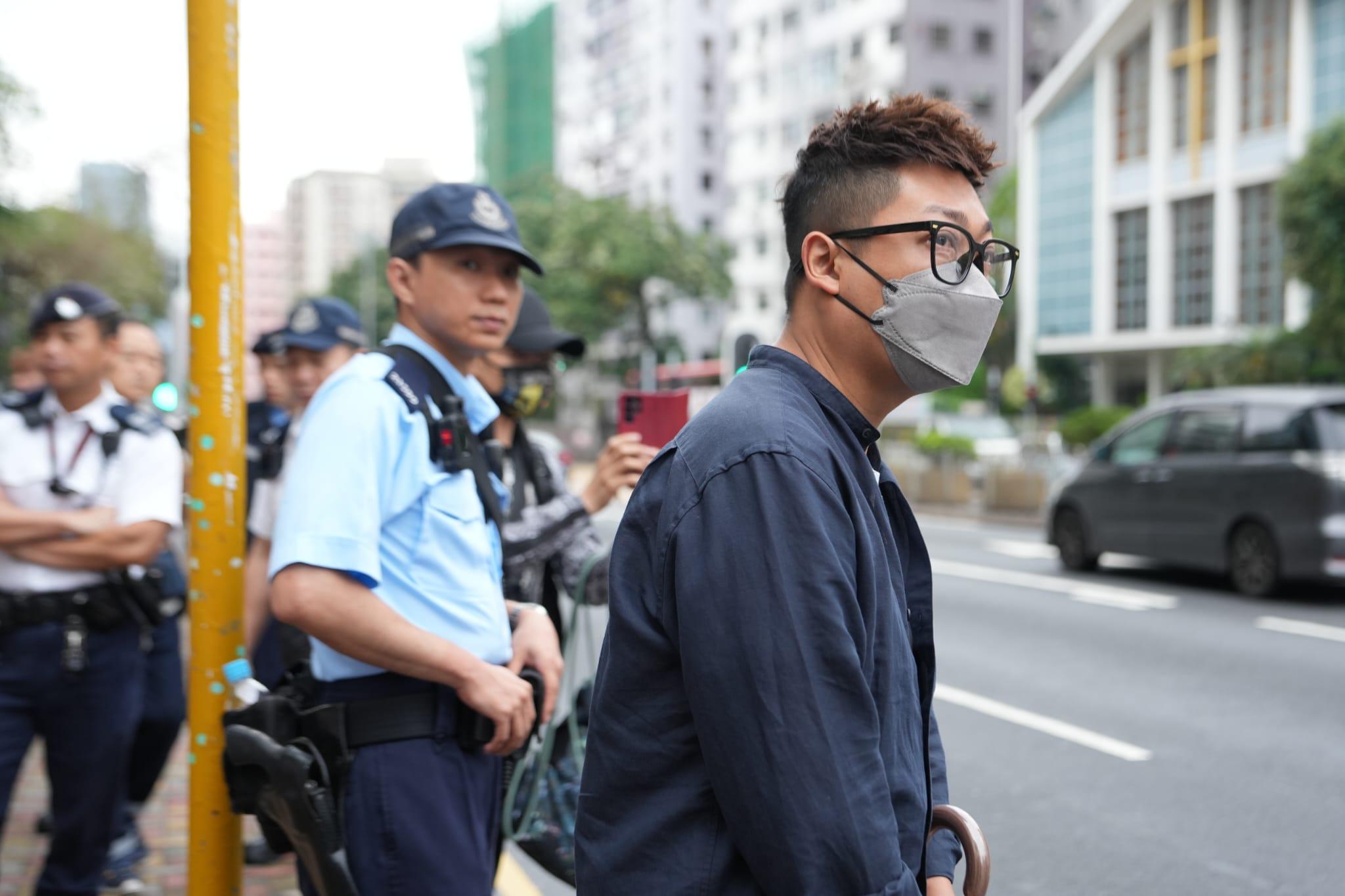 案中被告之一林舜離開法庭。(陳奕釗攝)