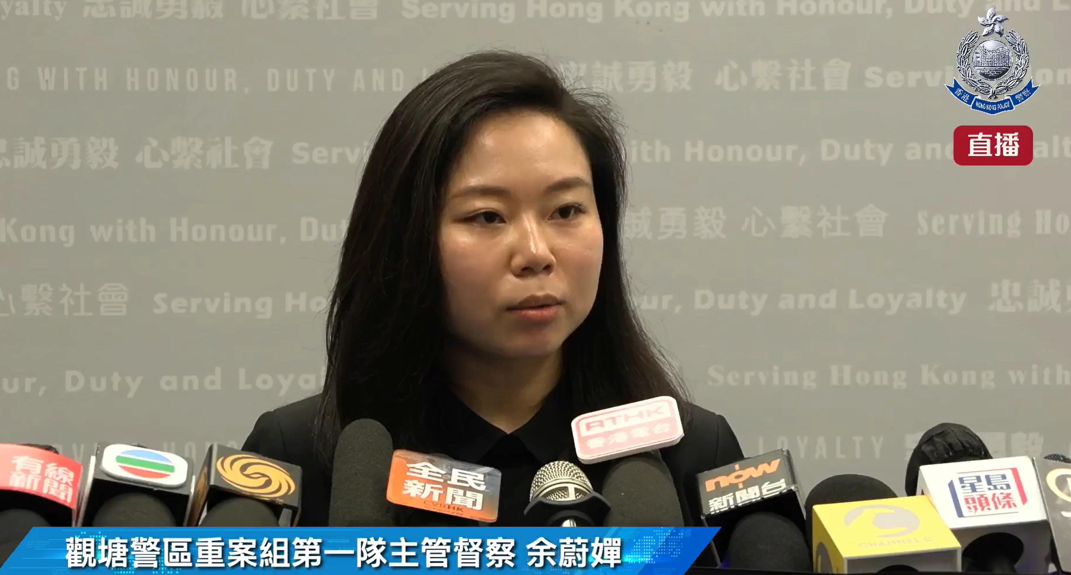 余蔚嬋督察指,疑犯持氣槍打劫,相信他犯案與欠債有關。(警方fb圖片)