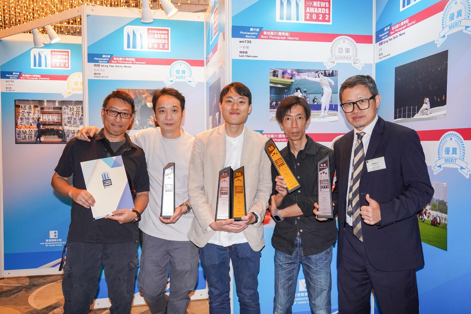 本報在報業公會《最佳新聞獎》中,共連奪5獎,包辦體育組最佳圖片三甲。