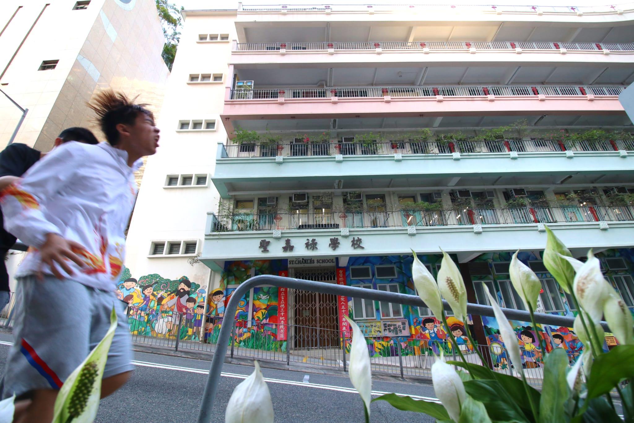 本港再多一間小學、聖嘉祿學校因收生人數在新學年不准開辦小一。(林俊源攝)