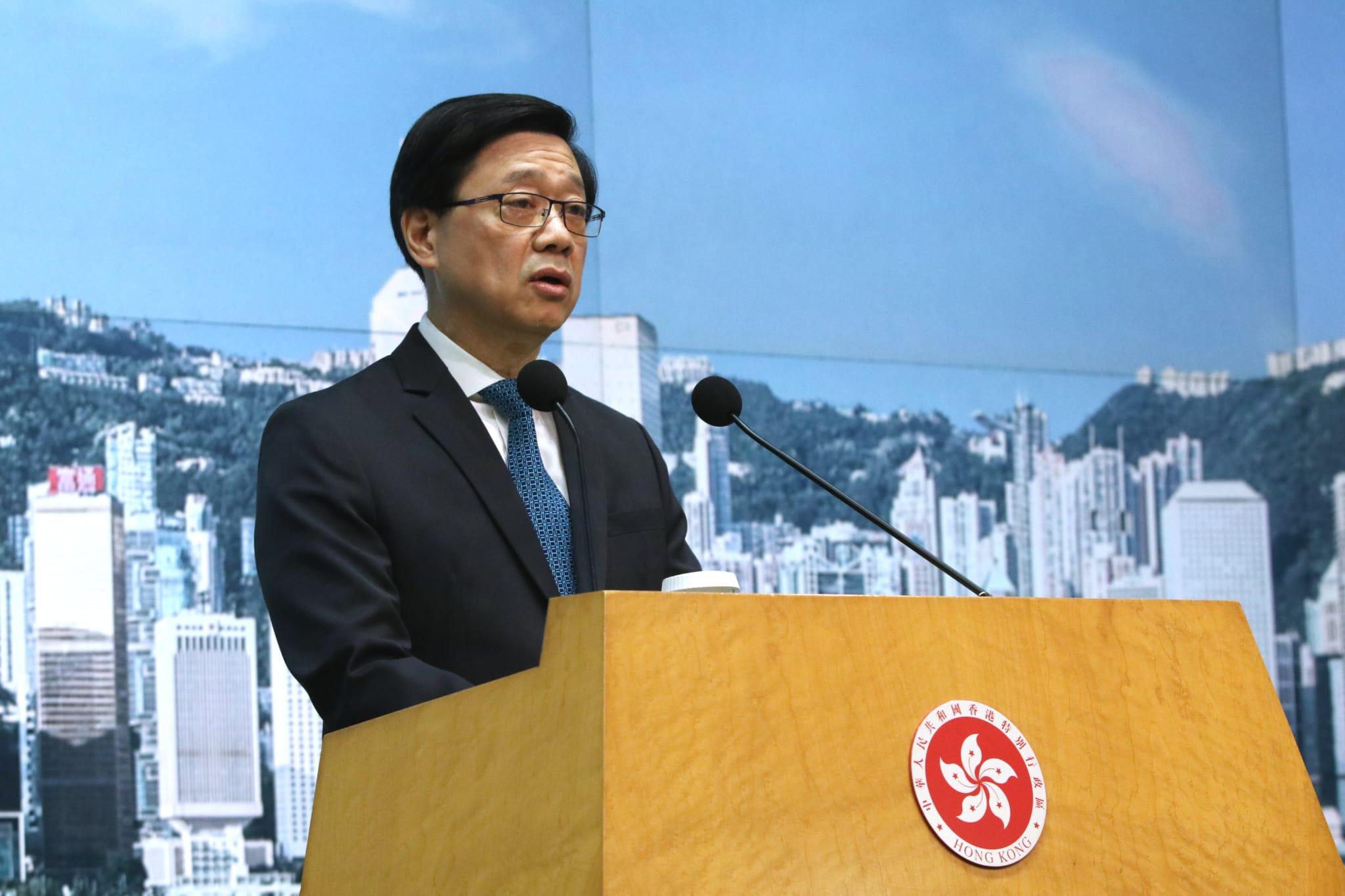 李家超指,亞太經合組織人有責任邀請香港出席。(林俊源攝)