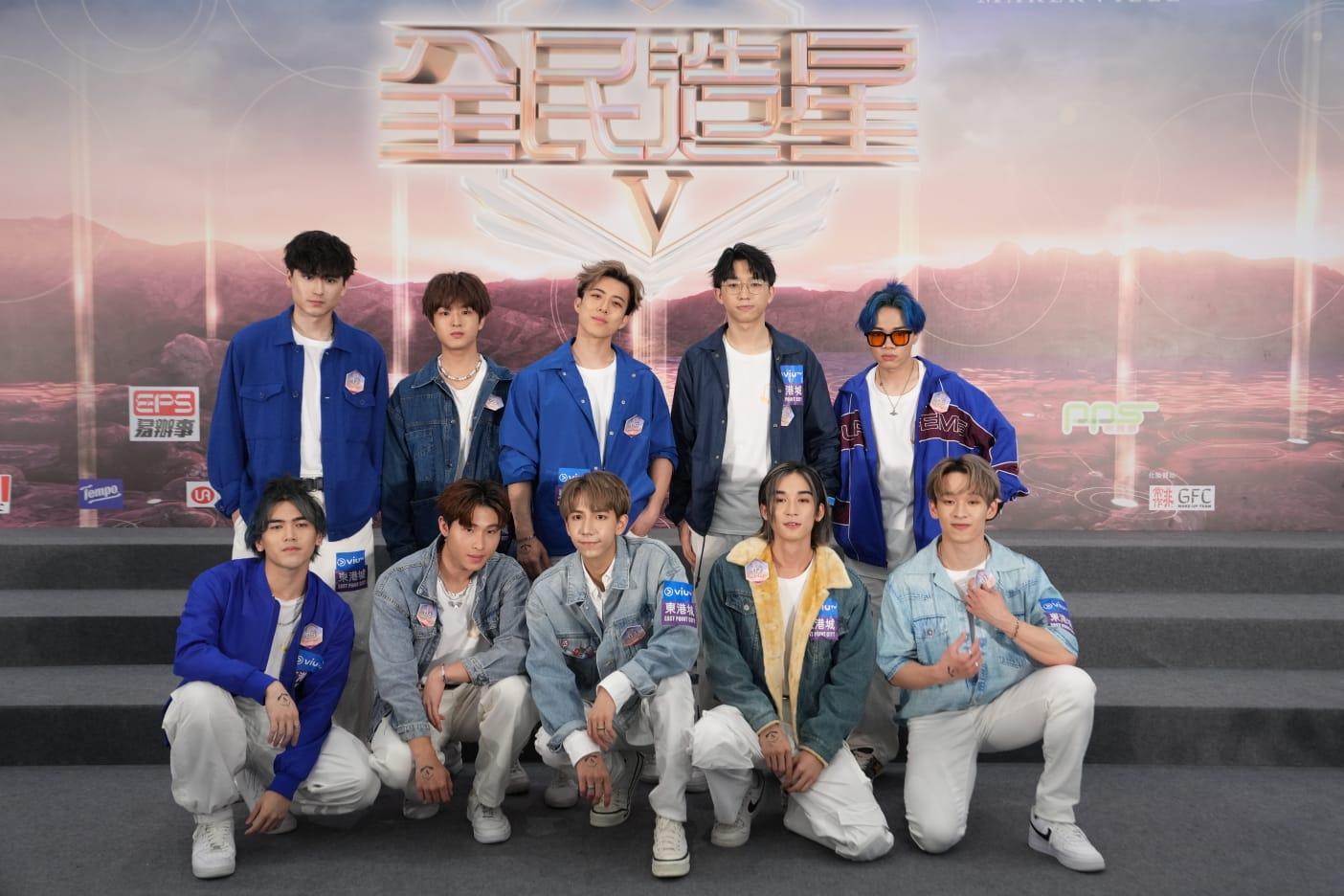 《全民造星V》參賽者今午現身將軍澳東港城。 (陳奕釗攝)