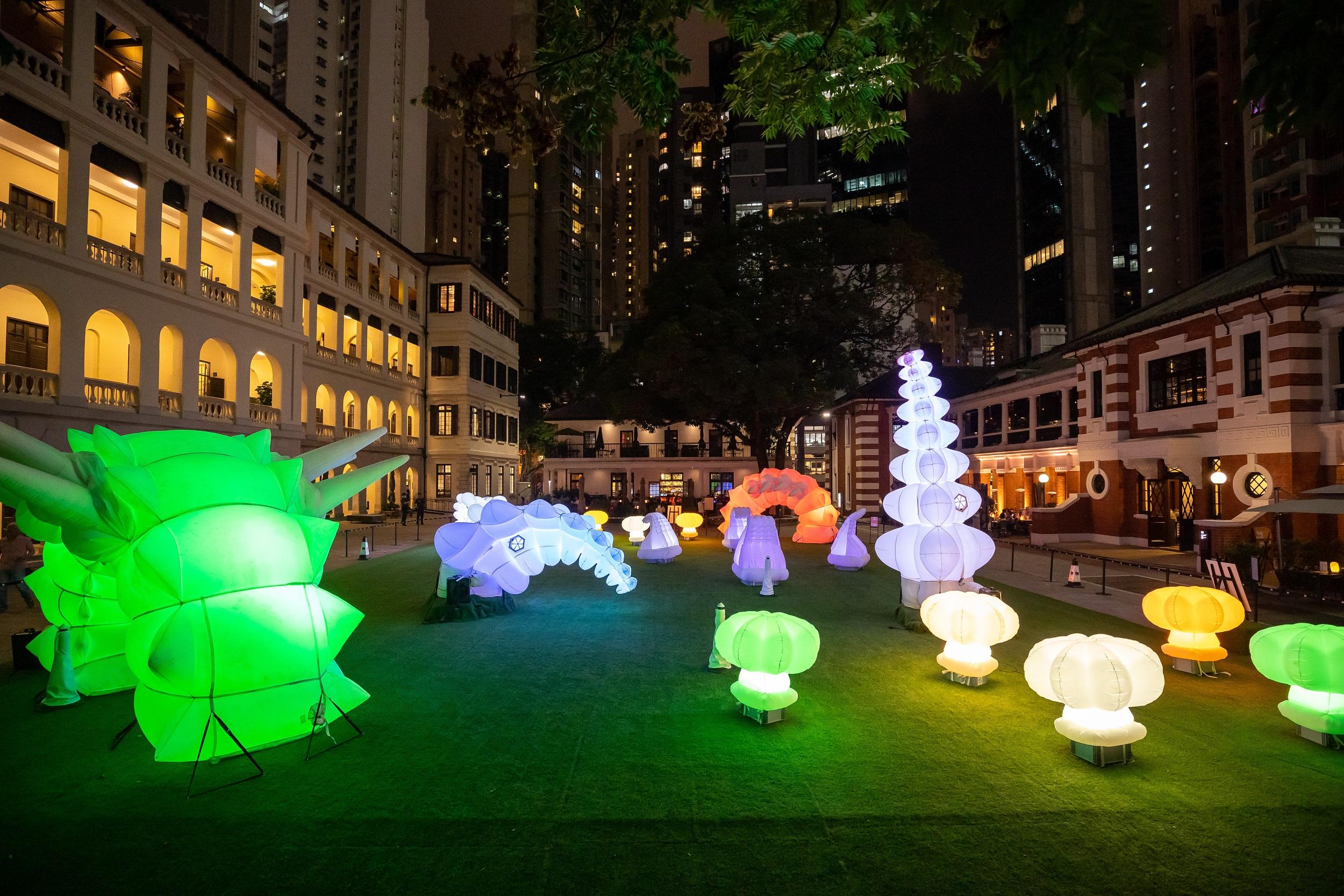 大館五周年浸沉式互動裝置《奇幻森林動毛蟲》