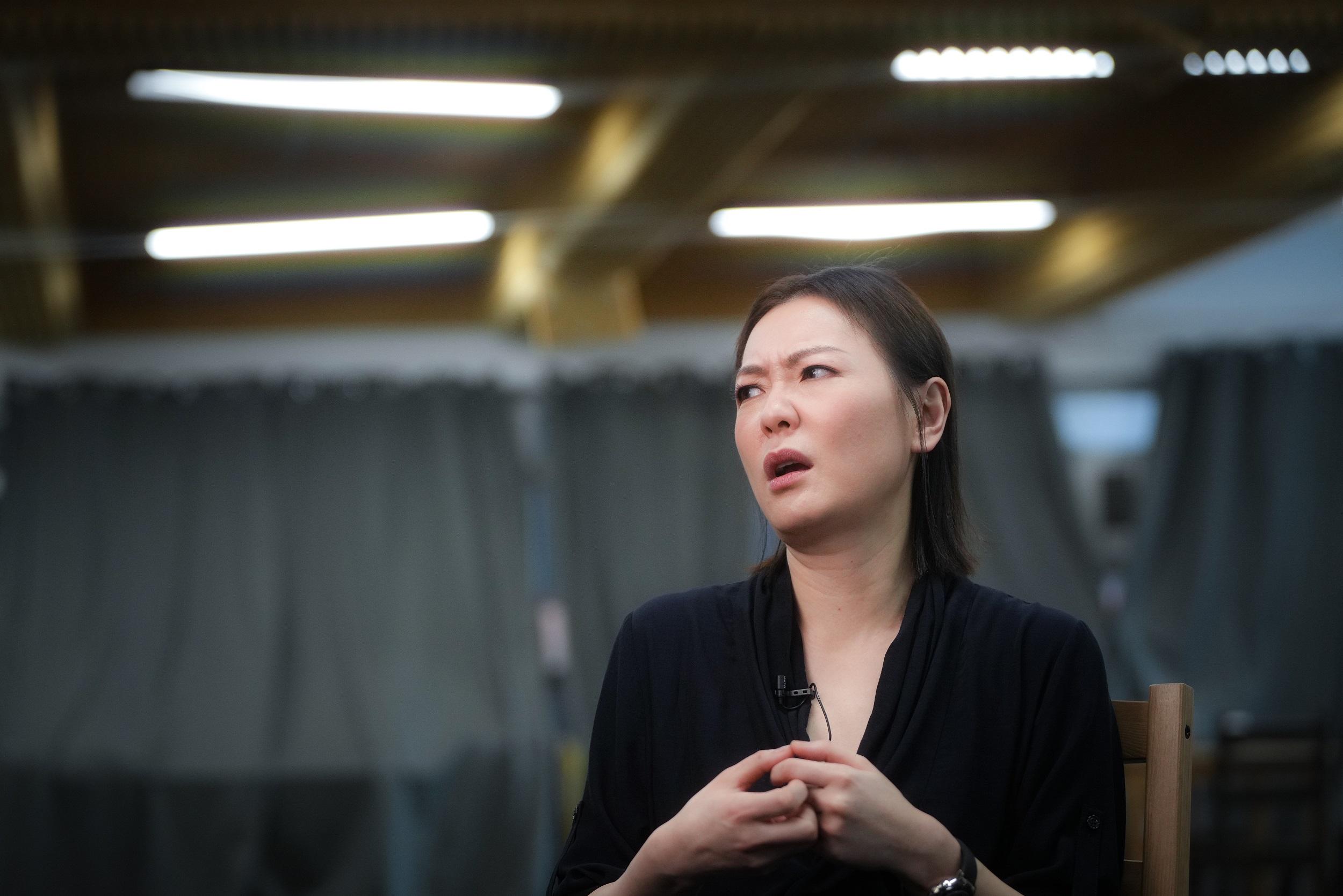 田蕊妮坦言夫妻相處總覺得對方礙眼的時候,故需要幽默感去面對。(李睿哲攝)