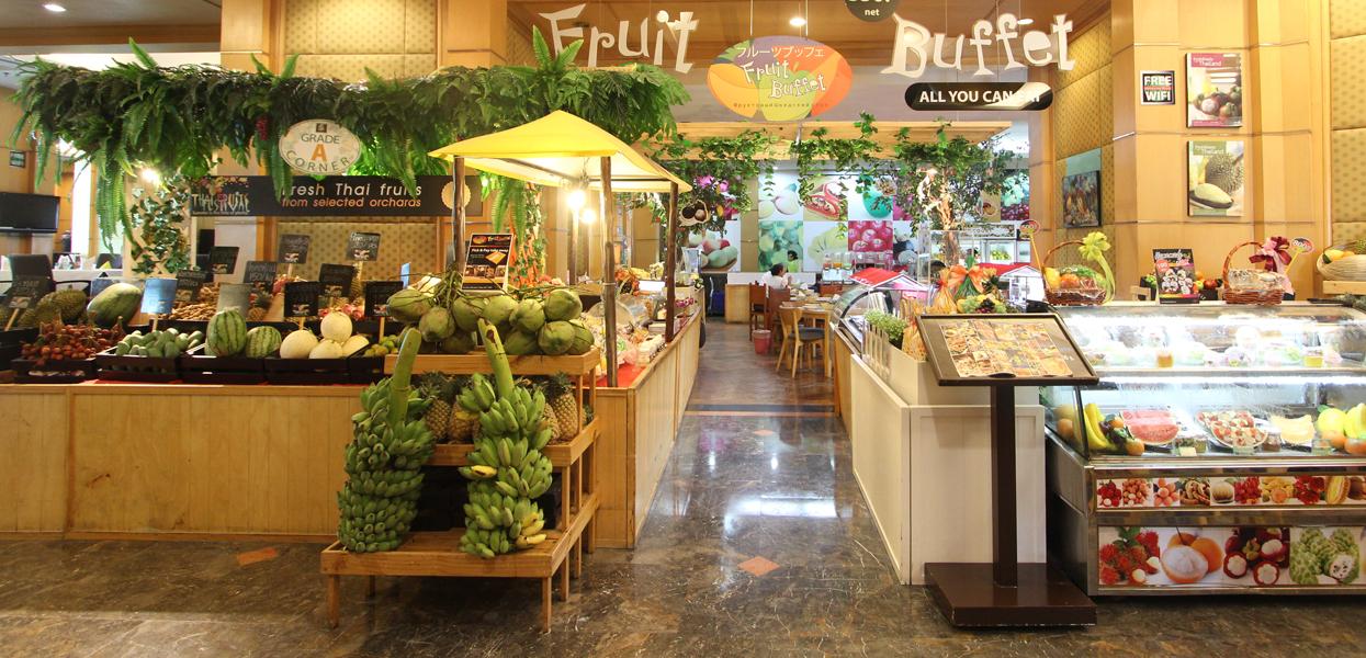 曼谷彩虹雲霄酒店水果自助餐