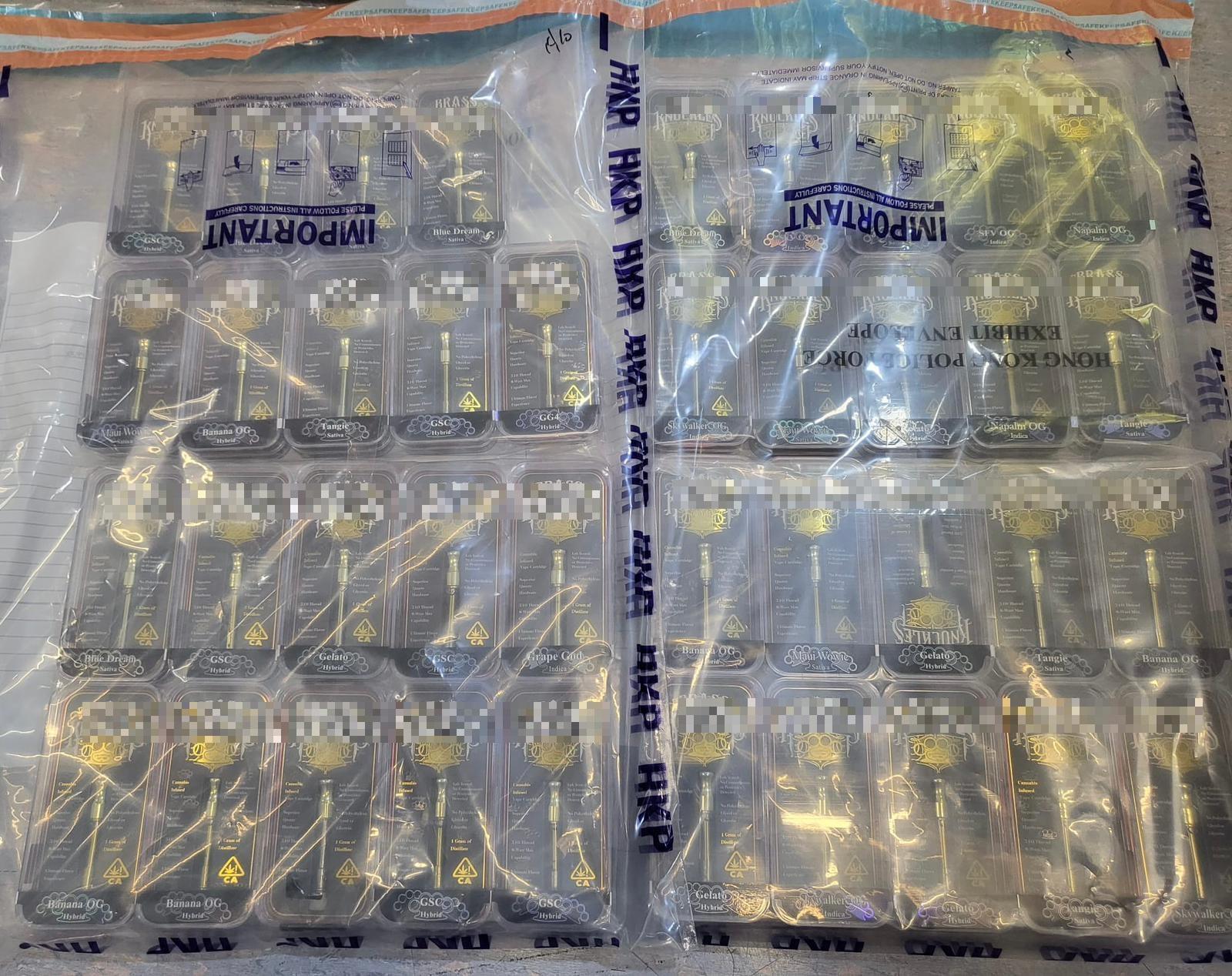 新蒲崗工廈搗破大麻油包裝中心 警拘4男檢市值180萬大麻類毒品