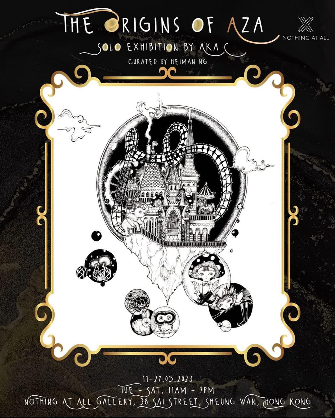 AKA於上環舉行《The Origins of Aza》畫展。