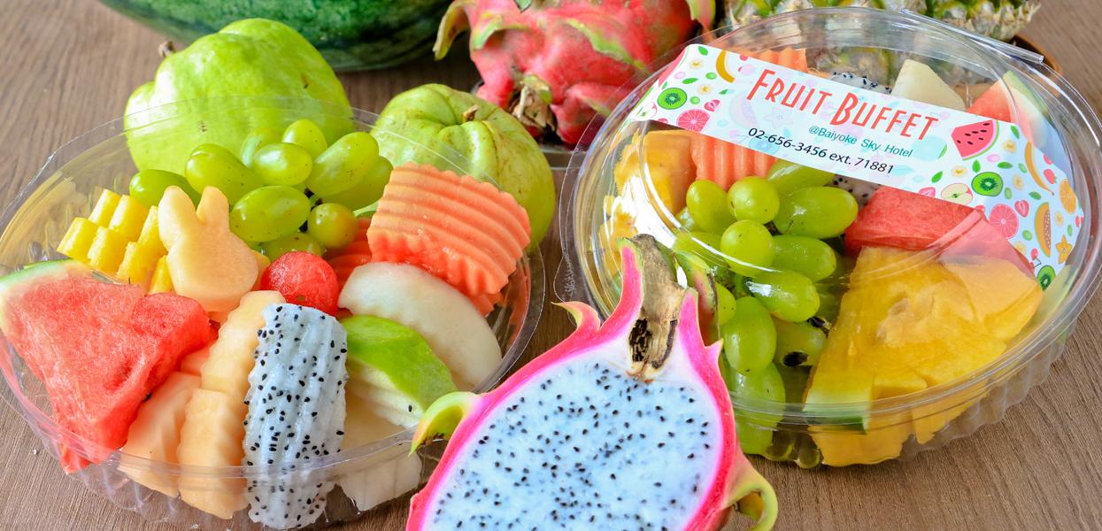 曼谷彩虹雲霄酒店水果自助餐