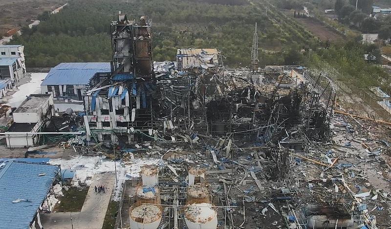 現場變成一片廢墟。