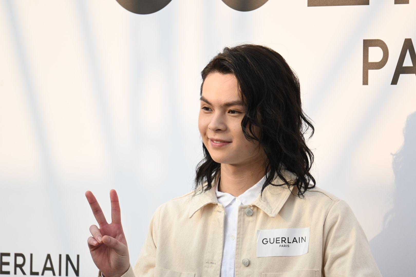 Tiger現身尖沙咀擔任美容護膚品牌揭幕嘉賓。