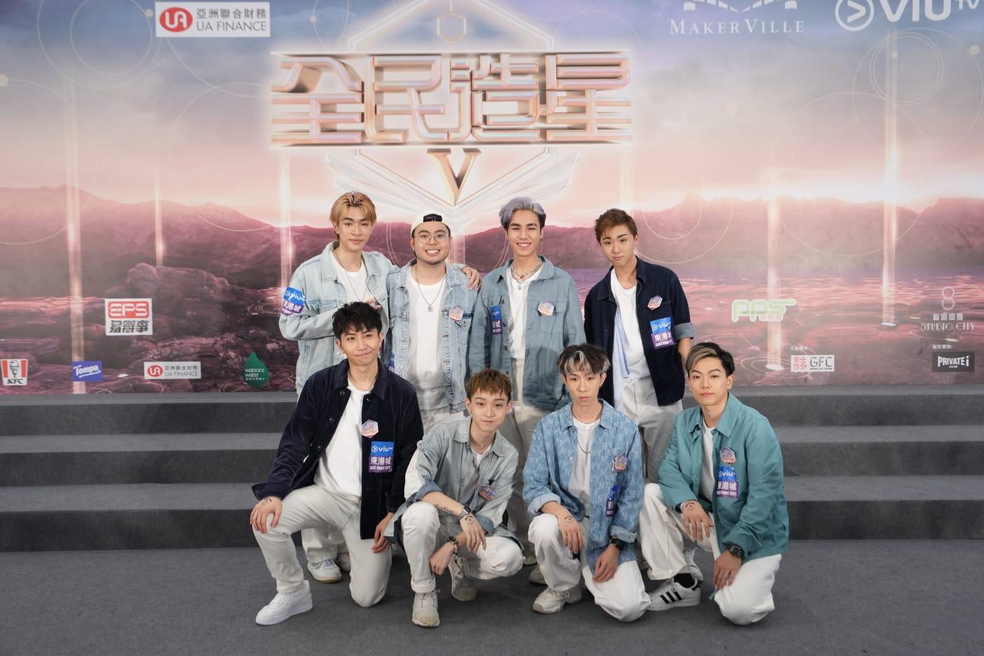 《全民造星V》參賽者今午現身將軍澳東港城。 (陳奕釗攝)