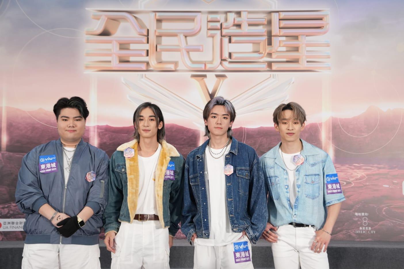 《全民造星V》參賽者今午現身將軍澳東港城。 (陳奕釗攝)