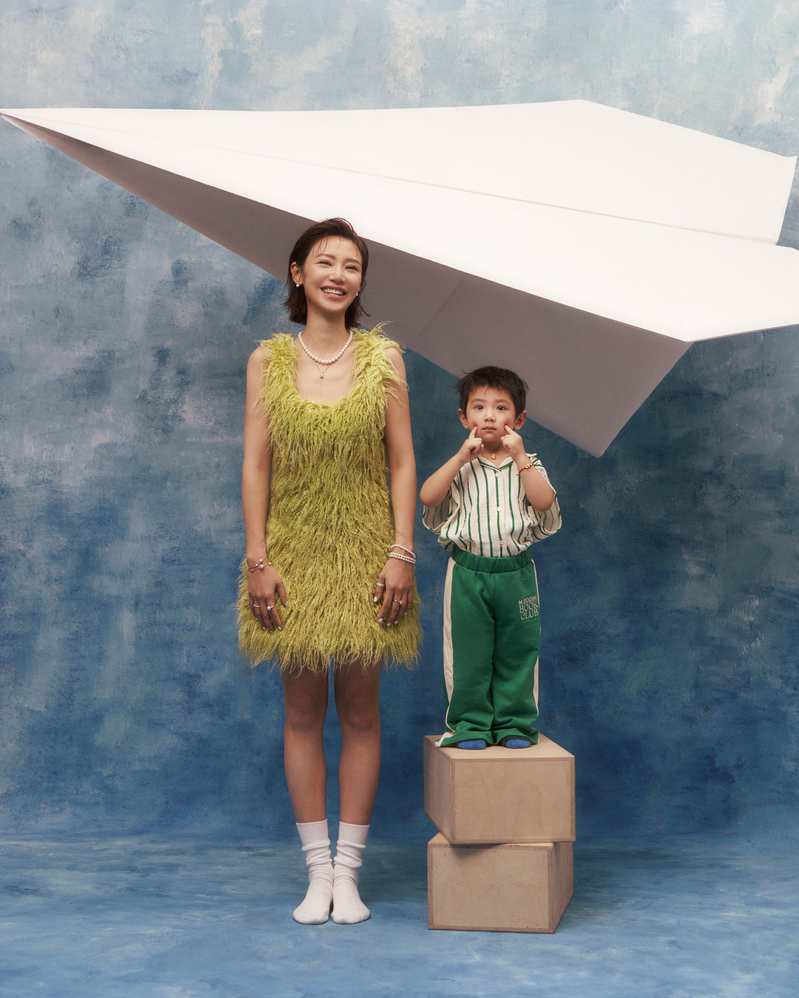 倪晨曦與大仔Virgil拍攝首個母子檔廣告。