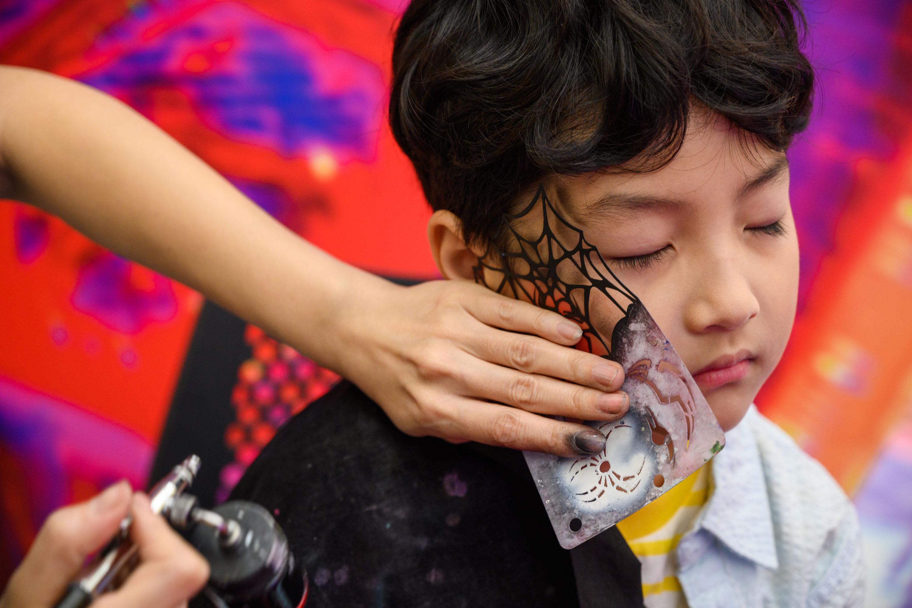 蜘蛛俠面部彩繪