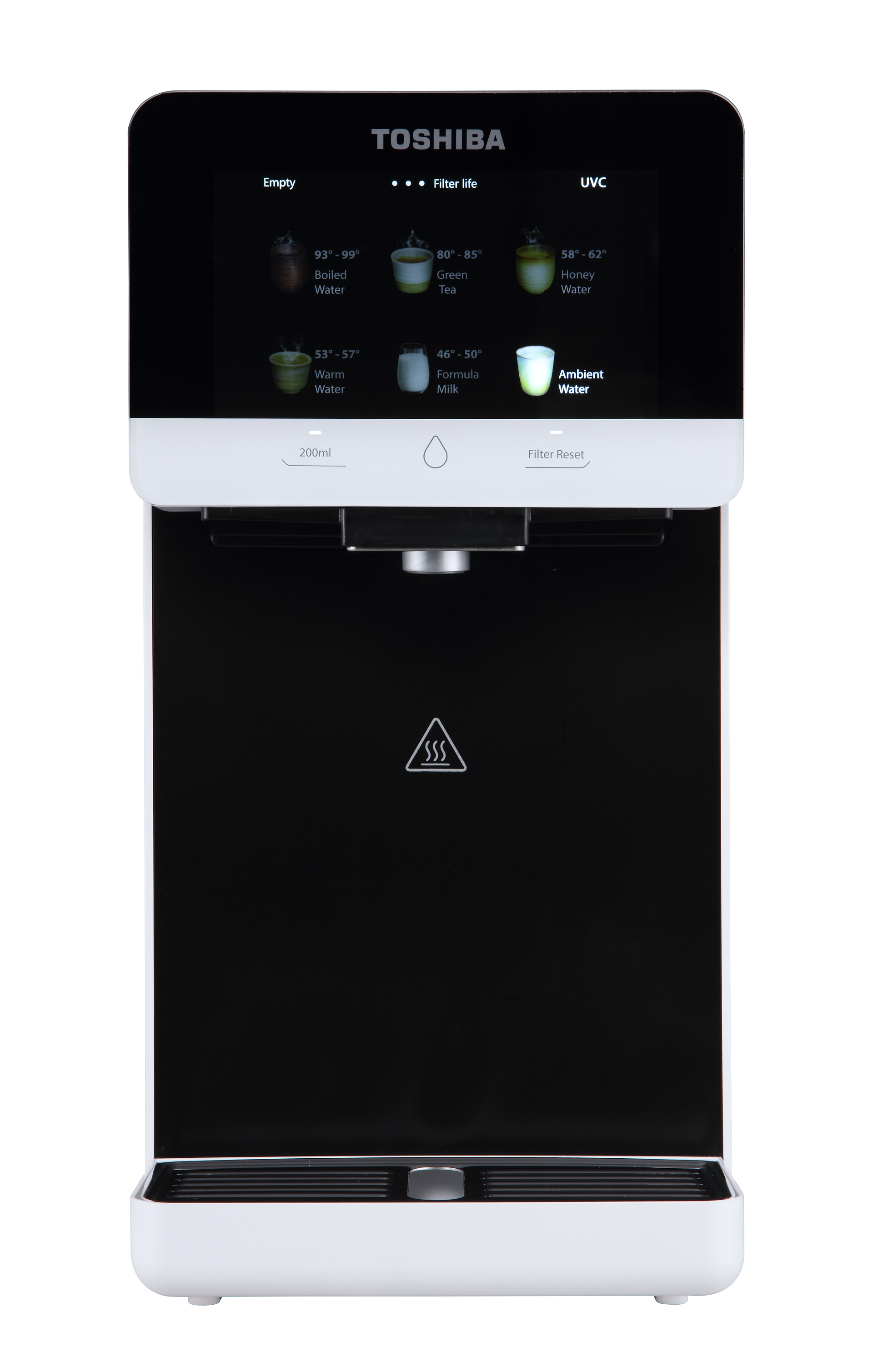 輕觸式面板,提供6段水溫控制調節。