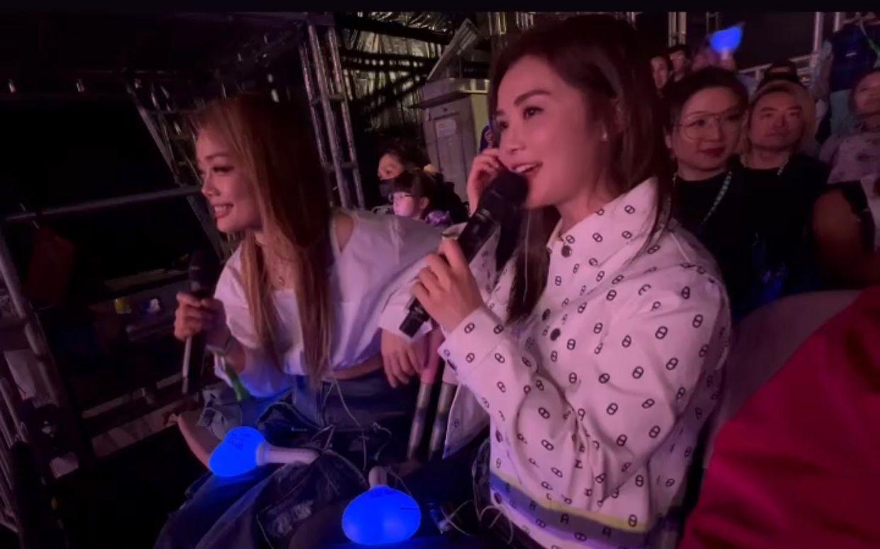 祖兒、阿Sa昨晚欣賞周杰倫演唱會。