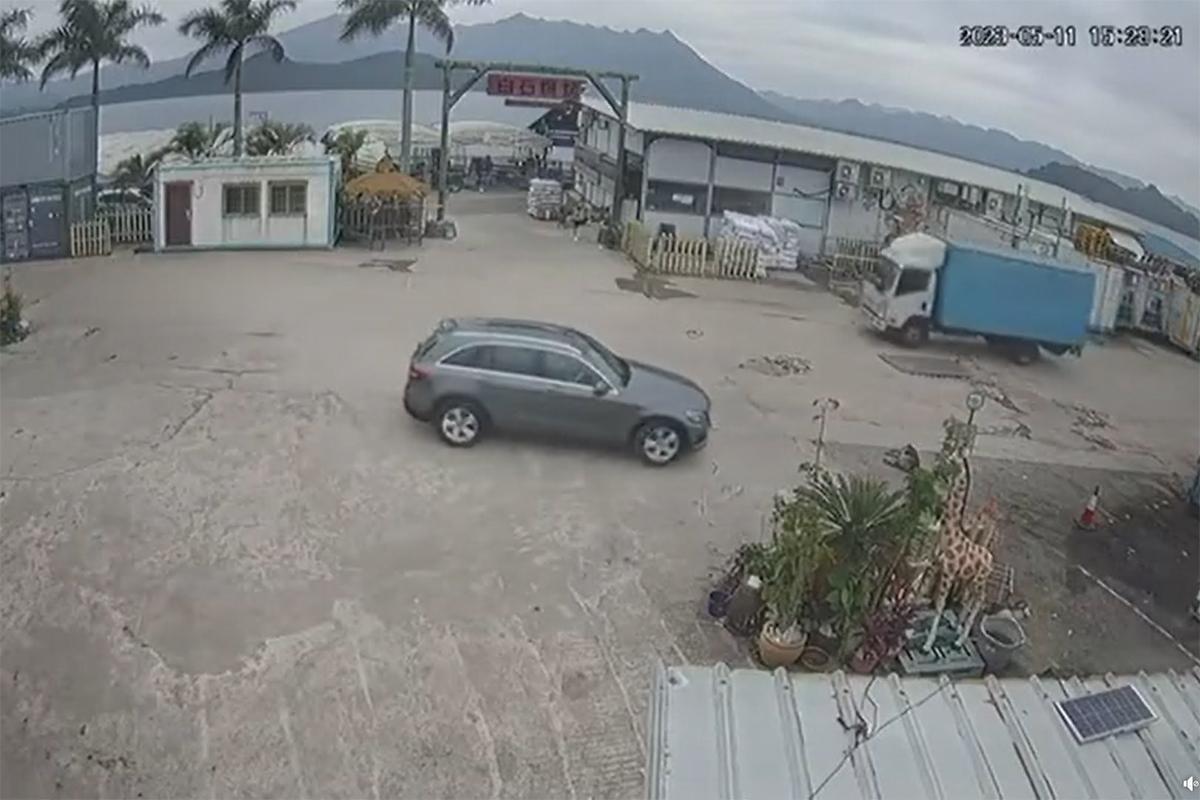 馬鞍山白石燒烤場一隻老狗,日前被一輛私家車輾至重傷,最終需要安樂死。(網民Li Eric影片截圖)