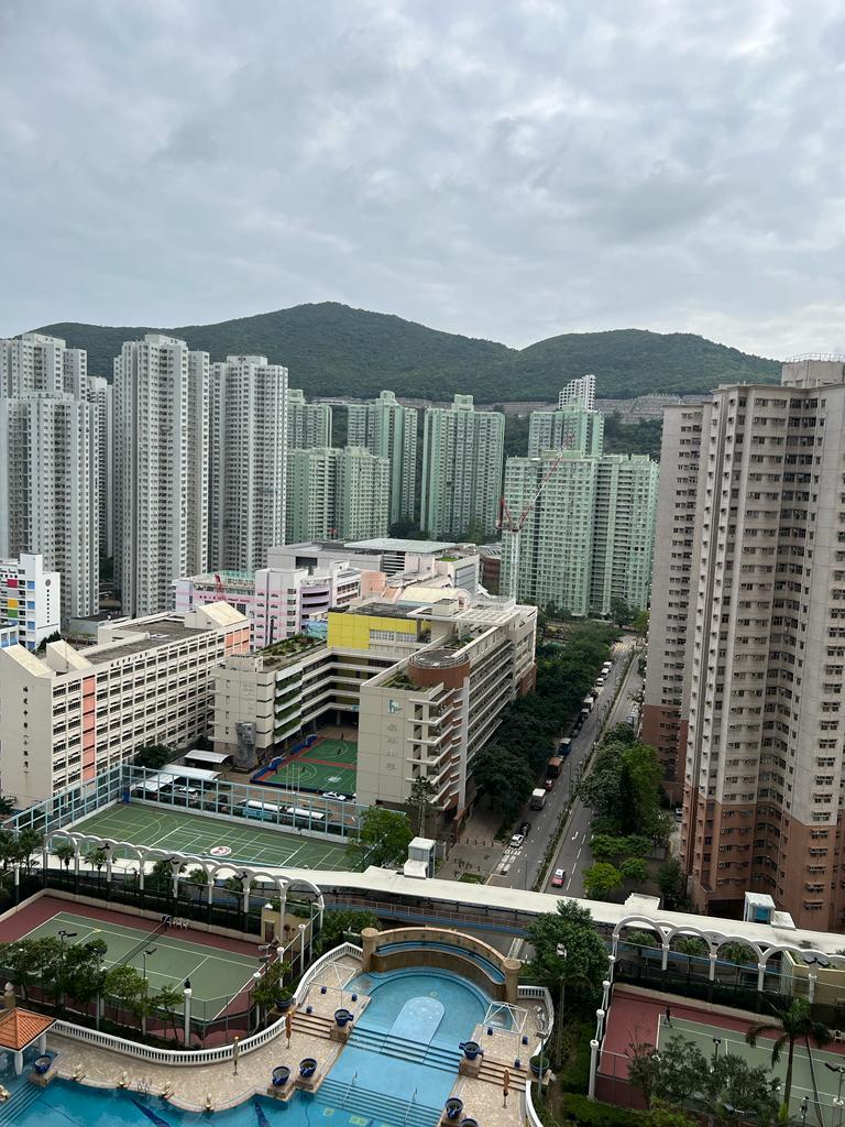 單位景觀開揚通爽,以內園泳池及球場景為主。(代理提供)