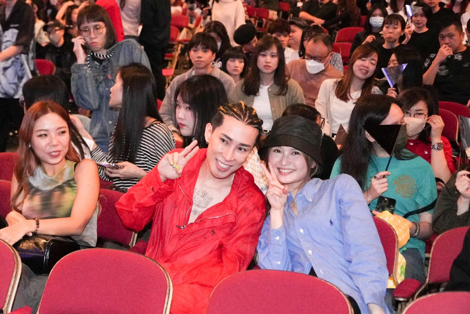 馬天佑和黃妍雙雙入場睇林宥嘉《idol世界巡迴演唱會》香港站尾場。(李睿哲攝)