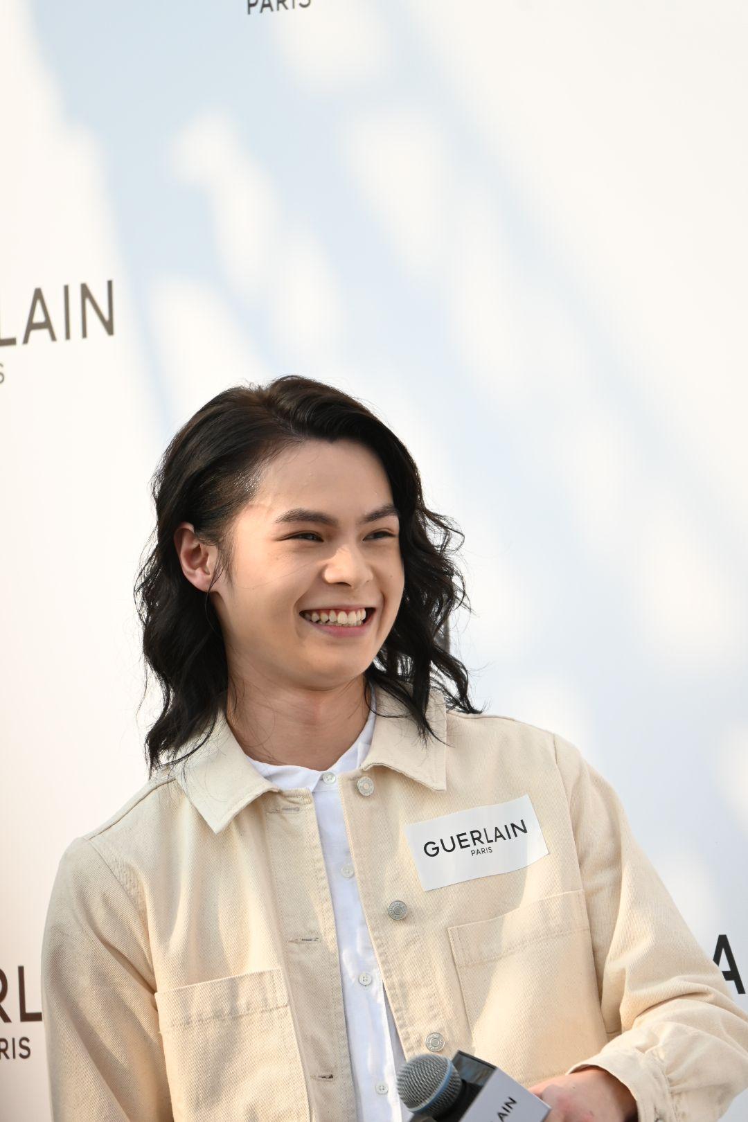 Tiger現身尖沙咀擔任美容護膚品牌揭幕嘉賓。